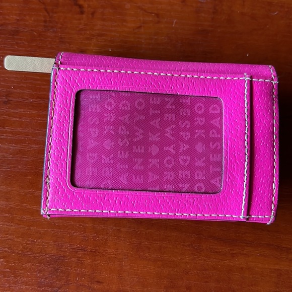 Kate Spade Wallet- Pink Small Flap with Keyring - Picture 2 of 3